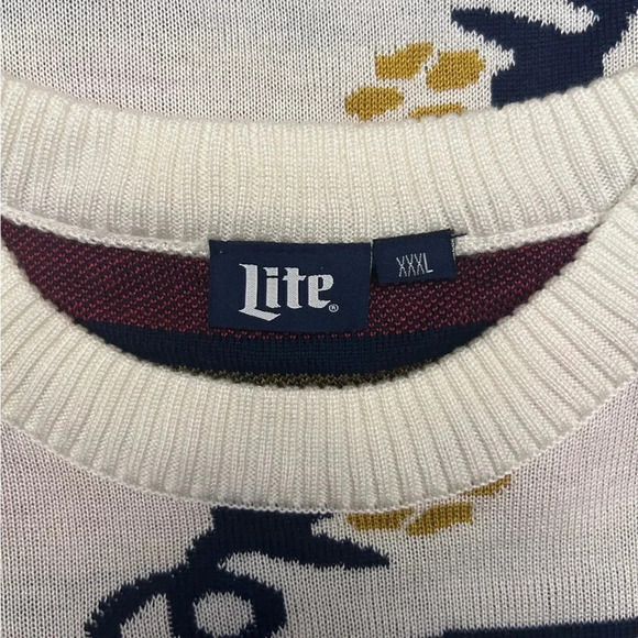 Miller Lite Knit Holiday Ugly Christmas Sweater Unisex Festive - Picture 7 of 9